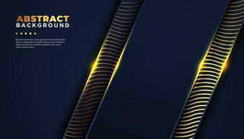 Dark Background with Abstract Gold Line Shapes vector