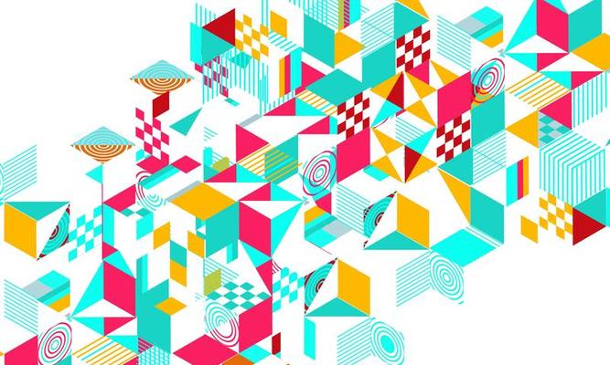 Abstract colorful geometric background