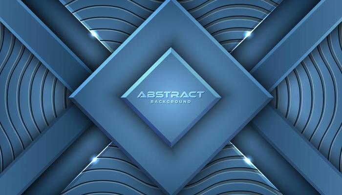 Blue Layered Geometric Shapes Background 