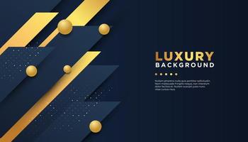 Abstract background with navy and gold overlapping layers vector