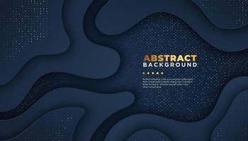 Dark background with overlapping wave layers vector