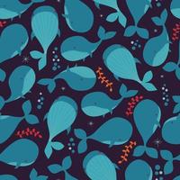 Seamless whale pattern