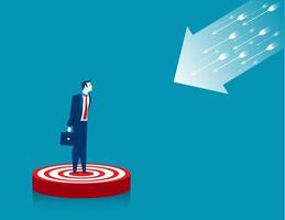 Businessman Standing on Target vector