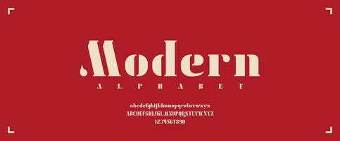 Bold Serif Modern Typeface with Upper and Lower Cases vector