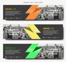 Horizontal Banner Set with Zigzag Design vector