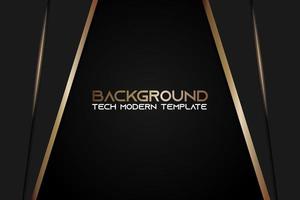 Dark Background with Golden Metallic Frame vector