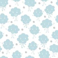 Cloud Character Pattern vector