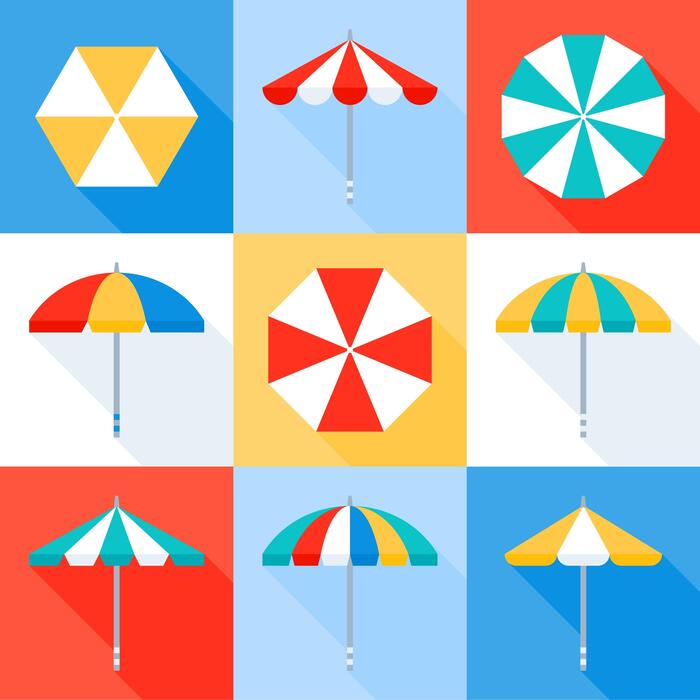 Beach Umbrella Vector Art, Icons, and Graphics for Free Download
