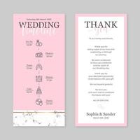 Wedding Timeline Card Vertical Template vector