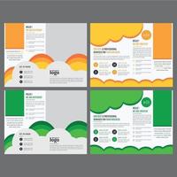 Corporate Brochure Template with Colorful Shapes vector