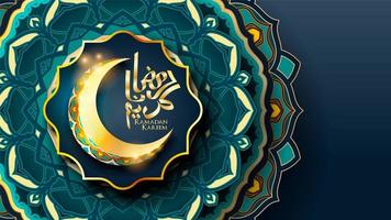 diseño de mandala de ramadan kareem vector