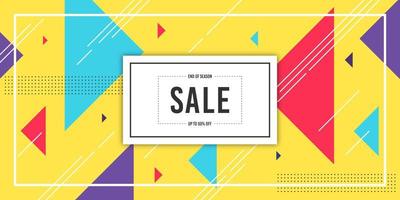 Yellow Geometric Sale Banner vector