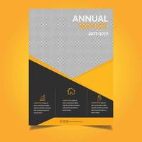 Orange Corporate Flyer Template with Triangle Shapes vector