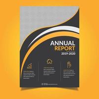 Dynamic Shape Annual Report Flyer Template vector