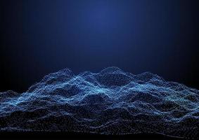 Abstract Terrain of Flowing Dots vector