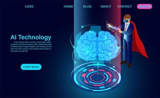 Artificial Intelligence Technology Concept vector