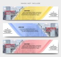 Corporate Angled Shape Banner Template vector