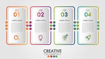 Infographic template with icons and 4 options vector