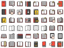 Set of Book and Notebook Icons vector