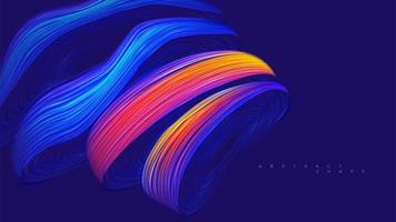 Abstract Futuristic Curve Swirl Shape vector