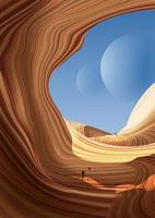 Curve in Antelope Canyon Scene vector