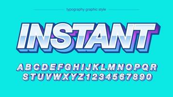 Bold 3D Chrome Typography vector