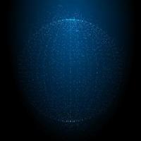 Modern Futuristic Background with Glowing Dot Sphere vector