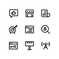Marketing Icons with Newsletter, Billboard and More vector