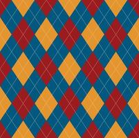 Seamless blue red argyle pattern vector