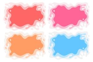 Abstract Paint Splash Paper Cut-Out Set vector