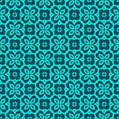 Turquoise and Teal Geometric Pattern