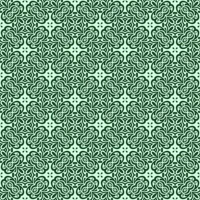 Sea Green and Teal Geometric Pattern