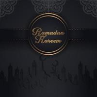 Dark Ramadan Kareem Poster vector