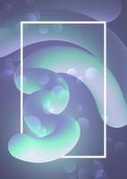 3D Squiggle Design with White Frame vector