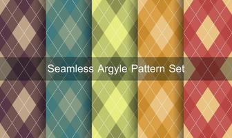Seamless argyle pattern set. vector