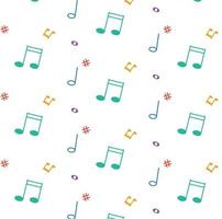 Pattern with Music Notes vector