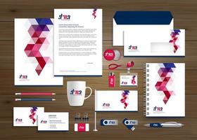 Geometric Design Business Identity and Promotion Set vector