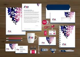 Colorful Triangle Design Business Identity and Promotion Set vector