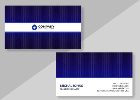 Glowing Purple Striped Business Card