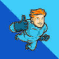 Superhero in Blue Making Thumbs Up vector