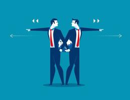 Businessmen Pointing in Different Directions vector