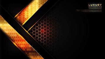 Modern angled line background with  gold hexagonal pattern