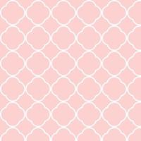 Seamless Pink White Connecting Shapes Pattern vector