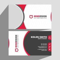 Creative Red Black Business Card Template vector