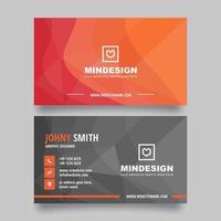 Orange Curve Gradient Business Card Design vector