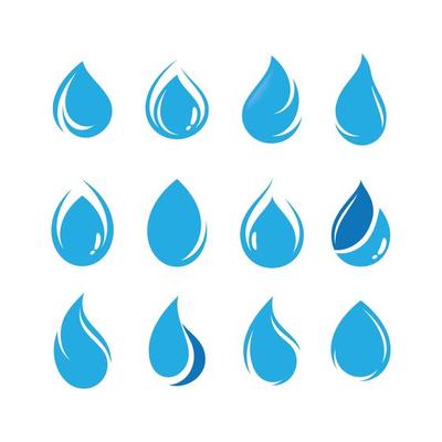 Water drop icon set