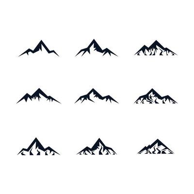 Mountain icon set