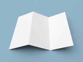 Leaflet blank z-fold white paper brochure