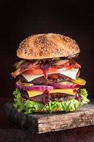 Double decker cheesburger supreme photo