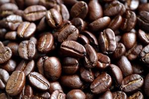 Closeup of coffee beans photo